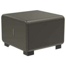 Pouf 1 Place Hizia Tissu Enduit Pvc Anthracite
