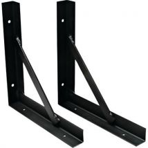 Ekivalan Lot De 2 Équerres De Soutien Noires Pour Coffret
