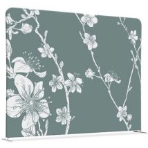 Showdown Displays - Cloison Acoustique Tissu 200x150cm Multicolore Fleurs Cerisier Japonais - Polypropylène