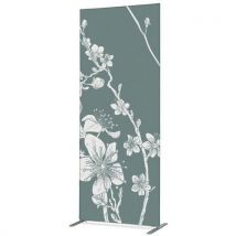 Cloison Déco En Tissu 85-200 Fleurs De Cerisier Japonais Abstraites Vertes