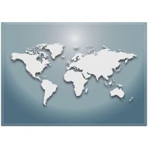 Set De Table Carte Du Monde Bleu