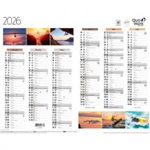 Calendrier 2026 12 Mois Sport Fantaisie - 43x335cm