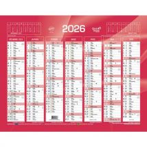 Calendrier Banque - Rouge - 43x335cm