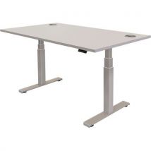 Bureau Réglable Cambio -piètement Gris Plateau 180cm Gris