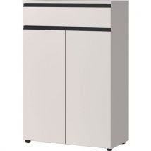 Germania - Armoire de bureau GW-Bedano - Cachemire Gris Clair - 1 Tiroir - 120cm x 81cm x 40cm - Rangement Pratique