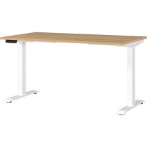 Bureau Réglable Électrique Gw-jet - 140cm - Chêne/blanc