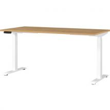 Bureau Réglable Électrique Gw-jet - 160cm - Chêne/blanc