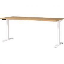 Bureau Réglable Électrique Gw-jet-180cm-chêne Clair/blanc