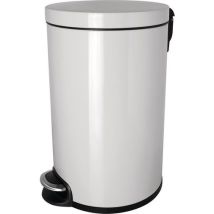 Helit - Corbeille à pédale The Silent 20L Blanc - Acier - Ouverture Silencieuse et Pratique
