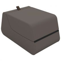 Pouf-lounge 2 En 1 Batbi Pvc Ginko Gris Souris