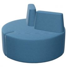 Pouf Tri Ply Ø 115 Cm + 2 Dossiers Bleu