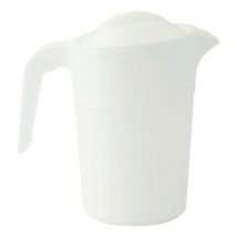 Pichets Polypropylène 15l Empilables Avec Couvercle - Blanc Opaque