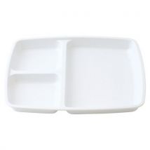 Plateaux À 3 Compartiments Mélamine - Blanc