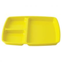Plateaux À 3 Compartiments Mélamine - Jaune