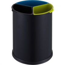 Corbeille Insert Pour Tri Sélectif - 3 Compartiments - Noir