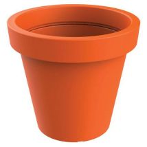 Jardinière Pluma Ø 120 cm Orange - Polyéthylène Ronde - 670L - Idéale pour Grand Espace Extérieur