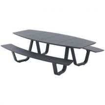 Table Bancs Curv 240 Cm Alu - Graphite