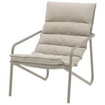 Fauteuil Coast Tpep Coussins Structure Alu - Crème/gris