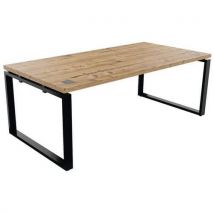 Bureau Dt L200xp100cm Pied Noir/timber