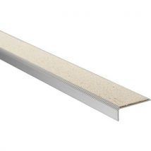 Wattelez - Nez de marche cornière Proople - Gris clair 59x1150mm - Aluminium Antidérapant Norme NF P98-351