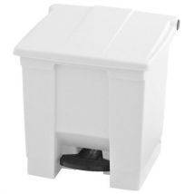Rubbermaid - Poubelle D'extérieur À Pédale En Plastique Classique - Blanc - 303l