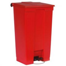Rubbermaid - Poubelle D'extérieur À Pédale En Plastique Classique - Rouge - 87l