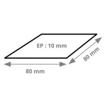 Wattelez - Matelas Acoustique Antivibratoire Résiliant 10mm 80x80 Noir - Éco-responsable 90% Recyclé