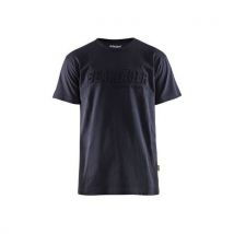 T-shirt De Travail Imprimé 3d En Marine Foncé - Unisexe