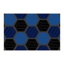 Tapis De Entrée Honeycomb Blue 34 60 Cm X 90 Cm