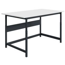 Sofame - Poste de travail PACKLOG 180cm Gris Foncé - Mélaminé 28mm - Charge 300kg - Éco-responsable