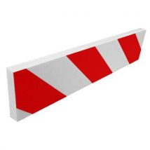Jeux De 5 Protections Droite Rigide En Mousse 35x8cm Rouge/blanc