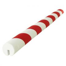 Jeux De 5 Protections D'arête En Mousse Rouge/blanc 20x8mm Ø40 Mm