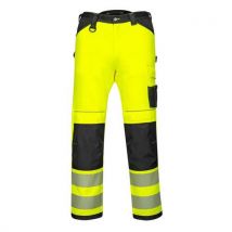 Pantalon Extensible Léger Haute-visibilité Pw3 Noir/jaune 42 - Homme