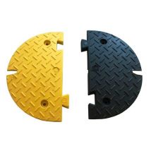Viso - Lot de 2 embouts pour ralentisseur 30 km/h - Caoutchouc Noir/jaune - Charge 40t - Éco-responsable