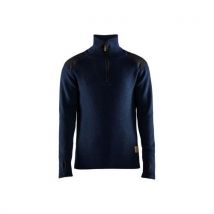 Sweat En Laine À Col Zippé En Gris Foncé L - Unisexe