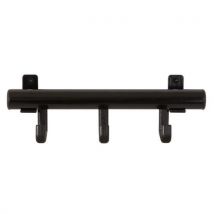 V-Part - Patère Techno 3 Noir - 3 Patères - Design Moderne et Pratique