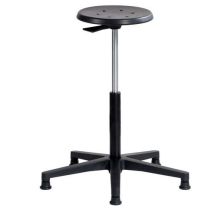 Sofame - Tabouret Ergodyn Noir Assise Réglable Haute - Polyuréthane - 5 Pieds Patins - Mobilier Atelier