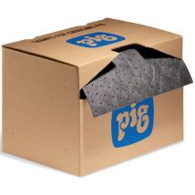 Pig - Dispenser Tappetino Assorbente Industriale 38 cm x 18 m - Grigio - 30L Assorbimento Totale - Eco-sensibile
