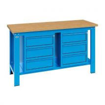MG Magrini - Banco Componibile Con Piano In Legno 1500x700x885mm 3+3 Cass
