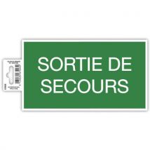 Exacompta - Cartello Adesivo Uscita Di Emergenza 20 Cm Verde
