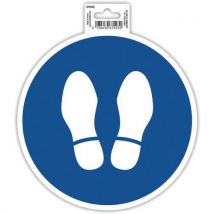 Exacompta - Cartello Adesivo Obbligatorio Fermarsi 20 Cm Blu