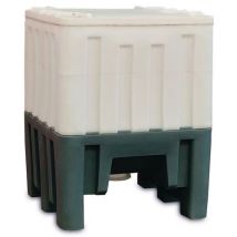 Cisterna Troncoconica 500L Polietilene Grigio Alimentare - Base 45°