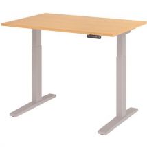 Hammerbacher - Scrivania Elettrica Serie Xmka 120 Cm Faggio/alluminio