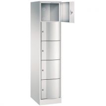 CP - Colonna 5 Scomparti Porte Bombate Colore Grigio
