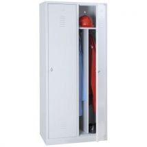 Armadietto Ind. Sporca 2 Scomparti/base Grigio + Maniglia Lucchettabile - Manutan