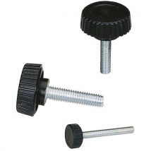 Lotto di 100 Pomello Av In Poliammide D.28 - Asta In Acciaio M8*20 - Boutet