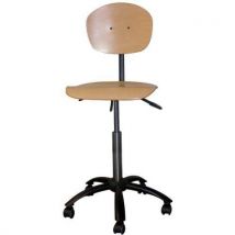 Sofame - Sedia Bassa In Legno Per Ufficio H 50 A 70 Cm Rotelle