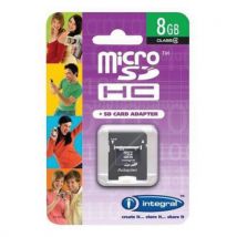 Integral - Scheda Di Memoria Micro Sdhc Con Adattatore 8 Go