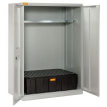 Cemo - Armadio Per Fusti 14/20 Con Vasca Di Raccolta E Griglia Pe