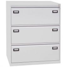 Credenza 3 Cassetti H101 Cm Grigio - Manutan